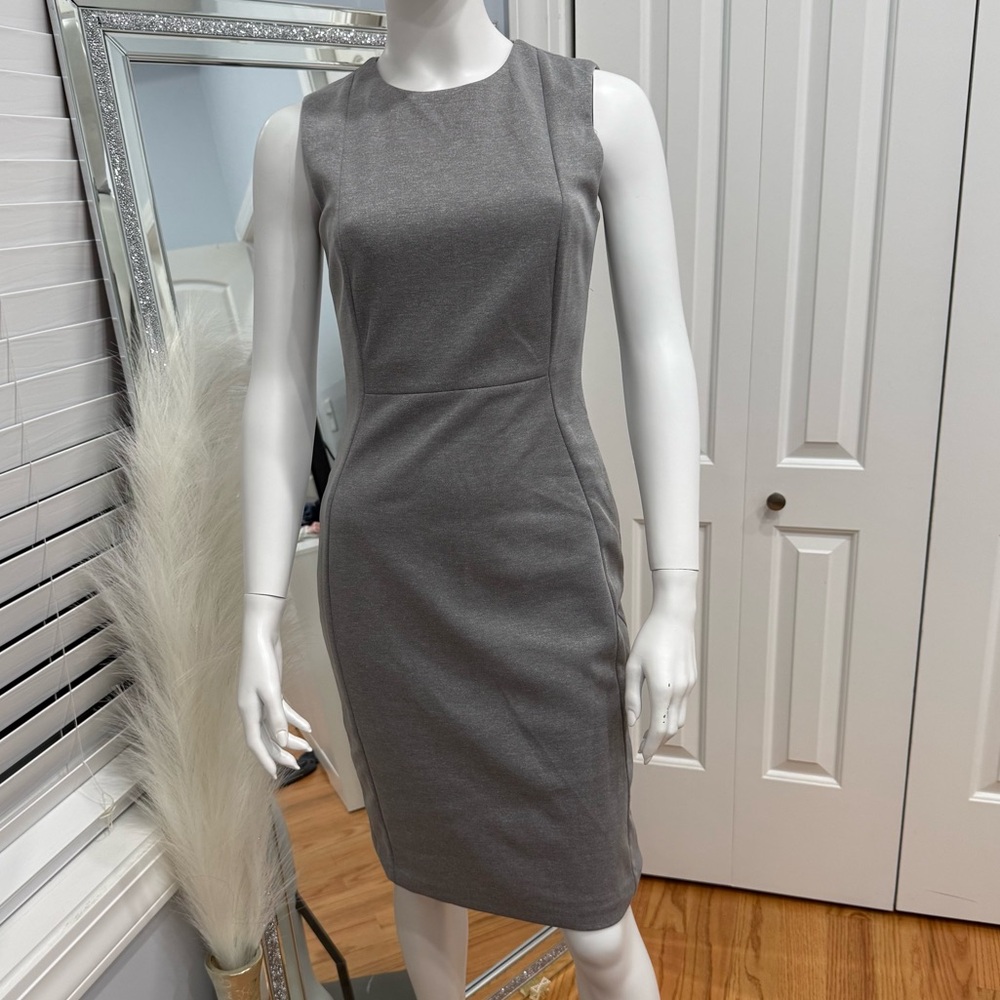 Banana Republic Gray Midi Dress